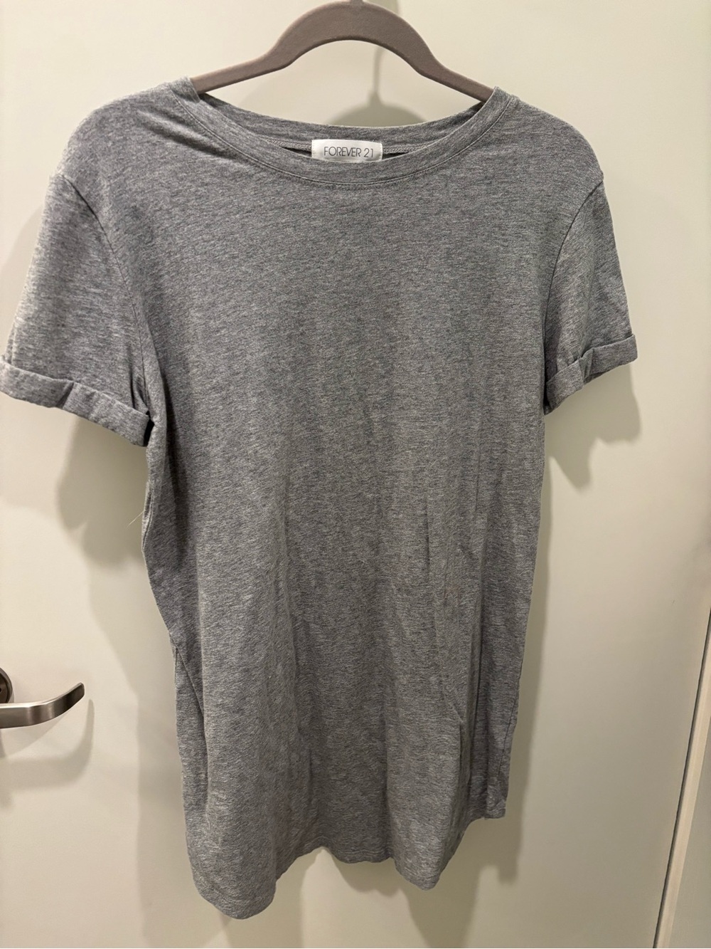 Forever 21 Gray Crewneck T-shirt dress